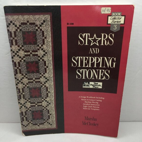 Vintage 1989 Stars And Stepping Stones Quilt Book Marsha McCloskey Pattern Ideas - Picture 1 of 9